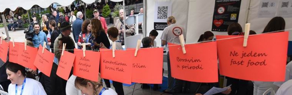 Obilježavanje Svjetskog dana borbe protiv hipertenzije na zagrebačkom Cvjetnom trgu