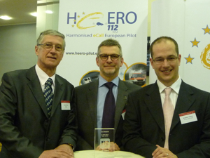 Left to right: Pavao Britvić, the national coordinator of HeERO project, Andy Rooke, HeERO project coordinator and the representative of the European organization ERTICO IT Europe, and Krešimir Vidović, a specialist from Ericsson Nikola Tesla
